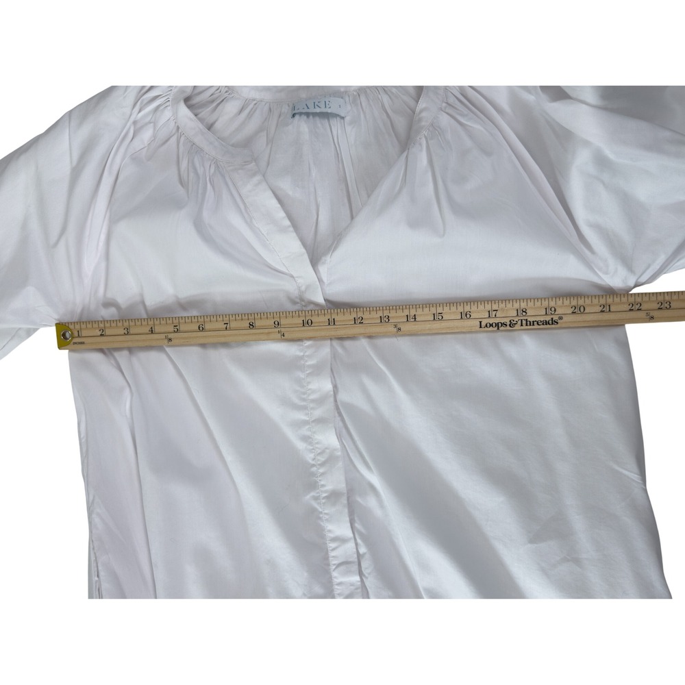 LAKE Pajamas Brunch Dress White Cotton Blend Small - Picture 7 of 8